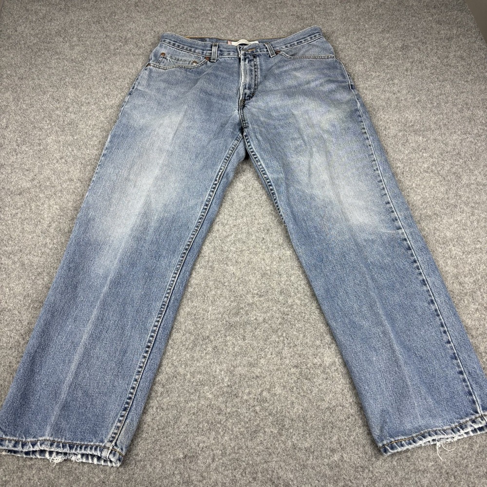 Vintage Levi's 550 Jeans Mens 34x30 (Fits 33x29) Relaxed Fit Light Wash Y2K Blue